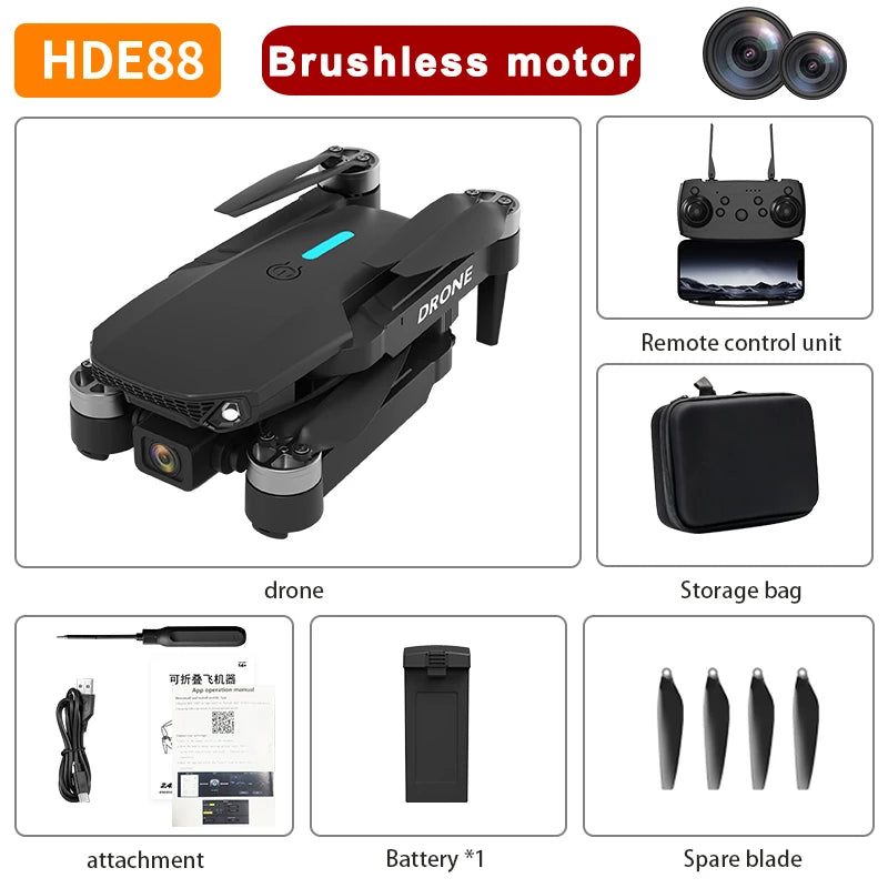 E88 PRO 8K Drone – Dual Camera & Obstacle Avoidance