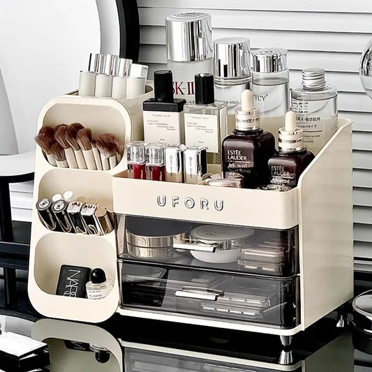 Desktop Cosmetics Storage Box – Dust-Proof & High-End