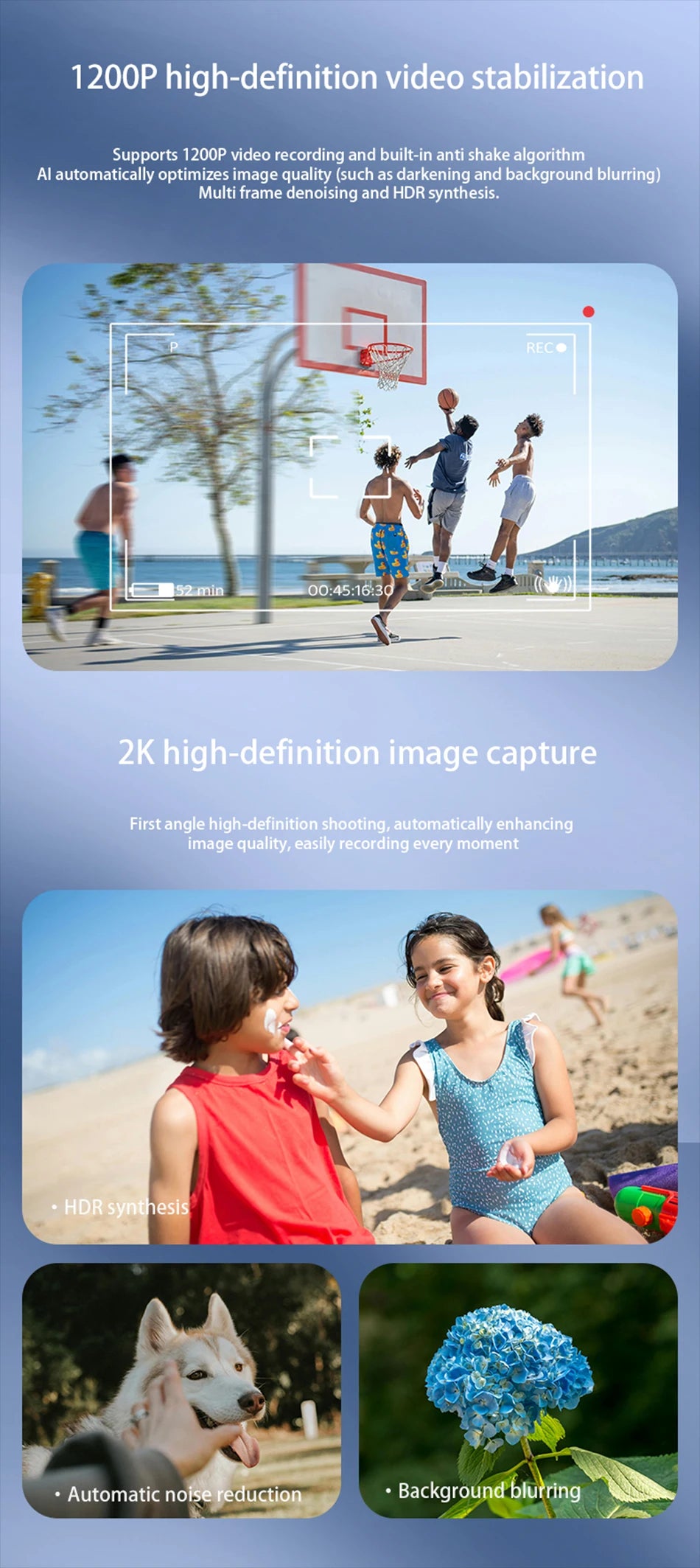 AI Smart Glasses with 2K Camera & Bluetooth Calling