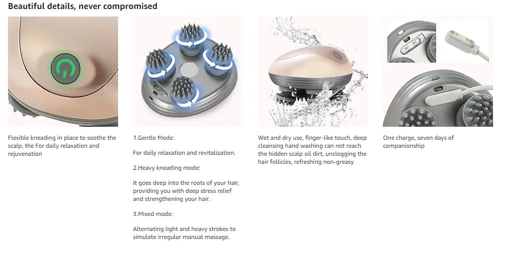Electric Scalp Massager – Handheld & Portable