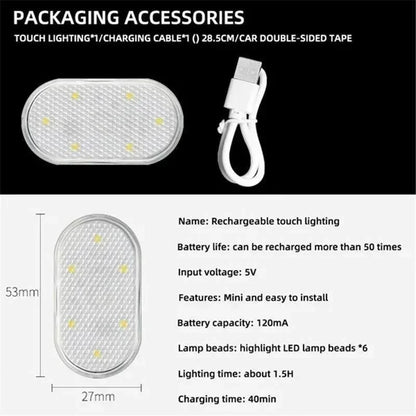 Wireless LED Car Interior Lights – USB Rechargeable