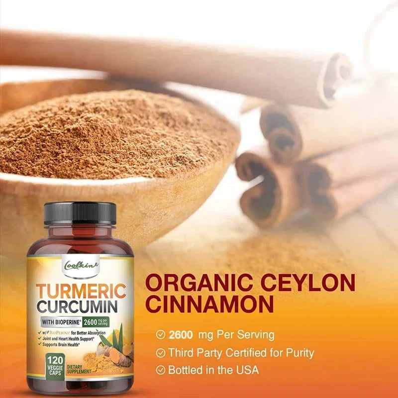 Curcumin Supplement 2600mg – Joint Support & Absorption