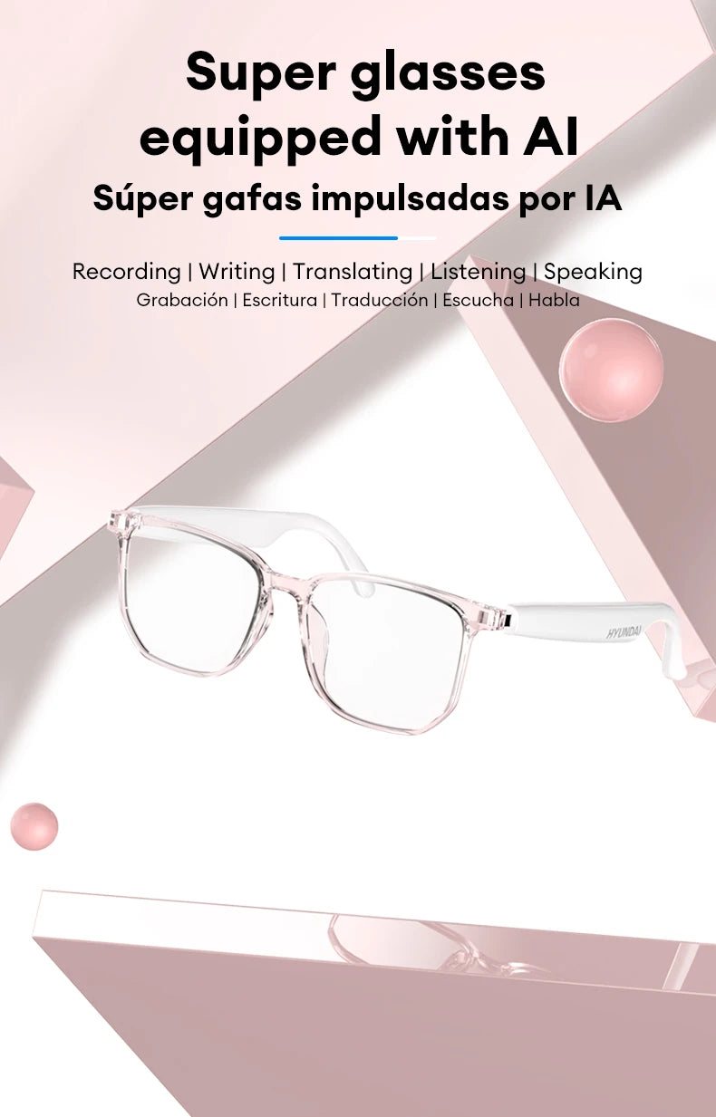 HYUNDAI HY-C8 AI Smart Glasses with Bluetooth Earphones