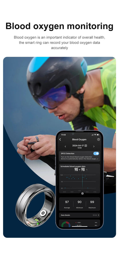 Smart Ring with Heart Rate & Sleep Monitor