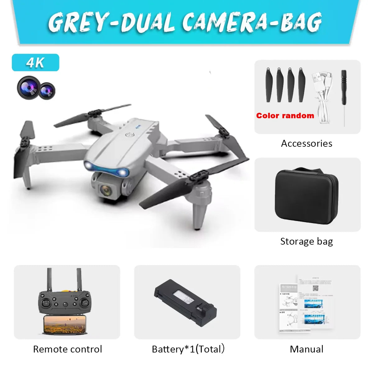 E99Pro 4K Drone – Dual Camera & Obstacle Avoidance
