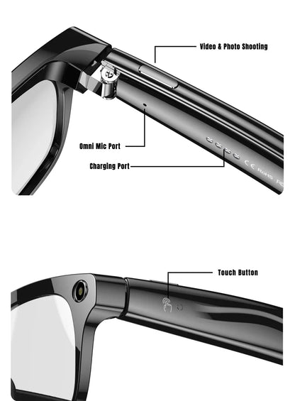 4K AI Smart Glasses with Camera & Bluetooth Calls