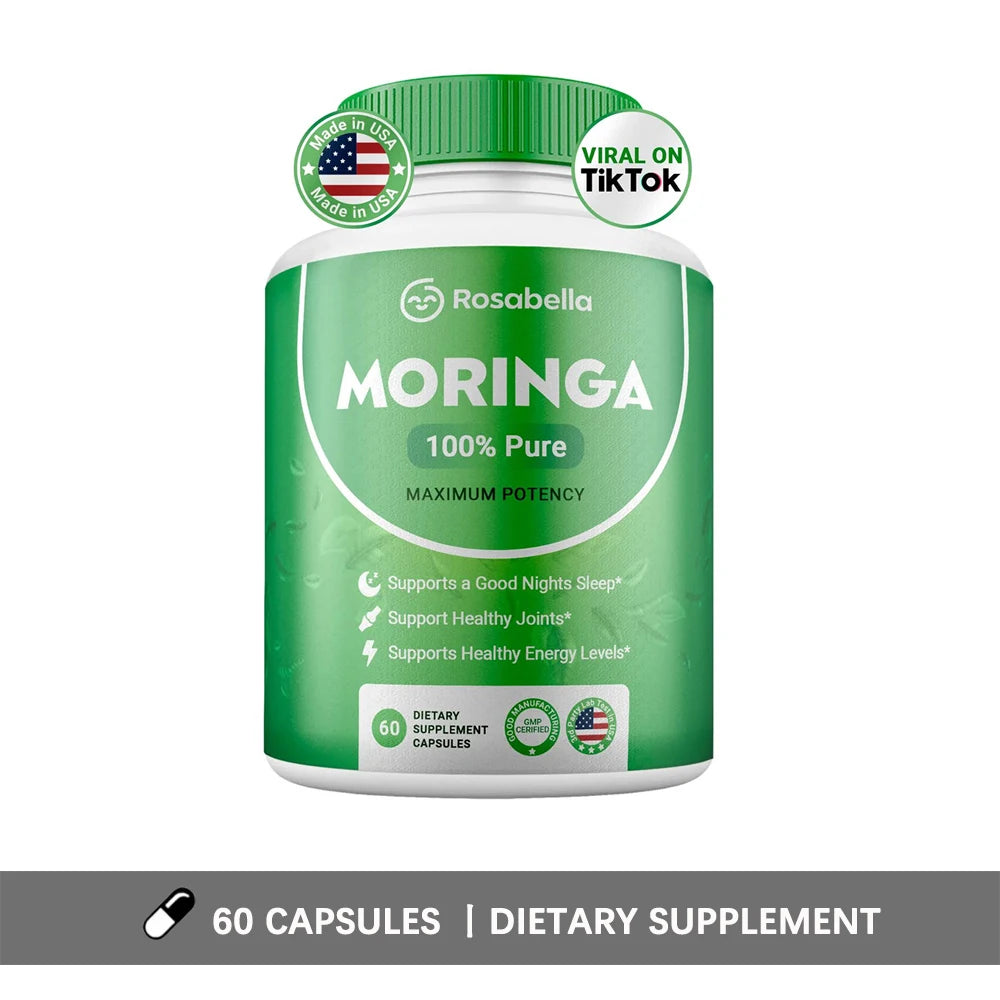 Moringa Capsules – Energy, Skin & Gut Support