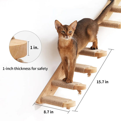 Wall-Mounted Cat Tree – Shelves, Scratcher & Hammock