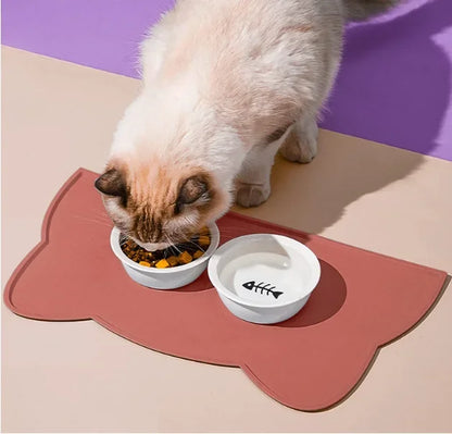 Non-Slip Silicone Pet Food Mat – Leak-Proof