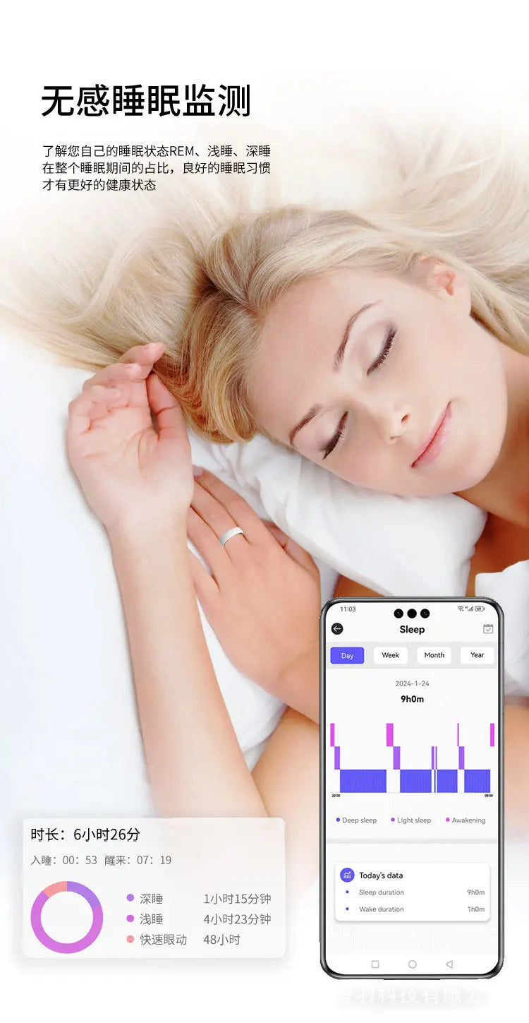 TK8 Smart Ring – NFC, Health & Sleep Monitor