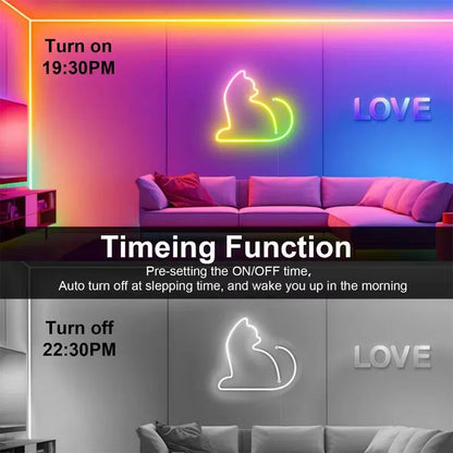 Smart RGB Neon Light Strip (Music Sync & App Control)