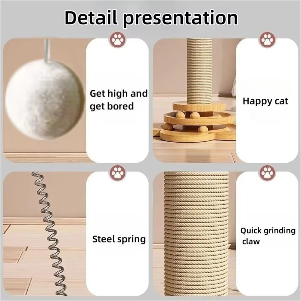 Wooden Cat Turntable Toy – Scratching & Play