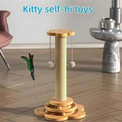 Wooden Cat Turntable Toy – Scratching & Play