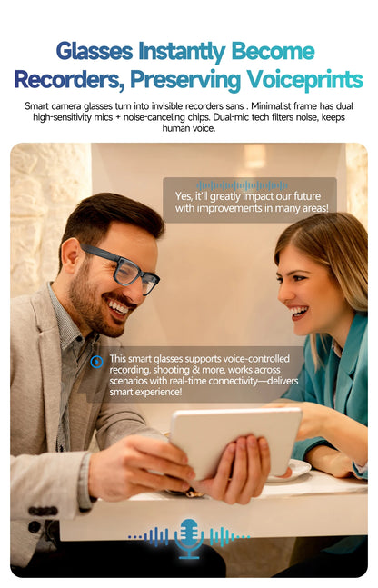 AI Smart Glasses with Camera, Calls & Translation