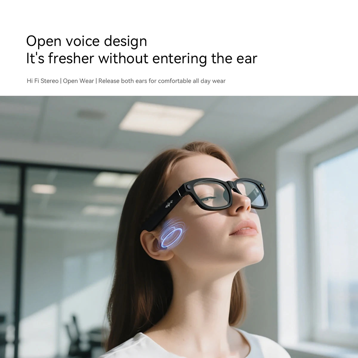 AI Smart Glasses with 2K Camera & Bluetooth Calling
