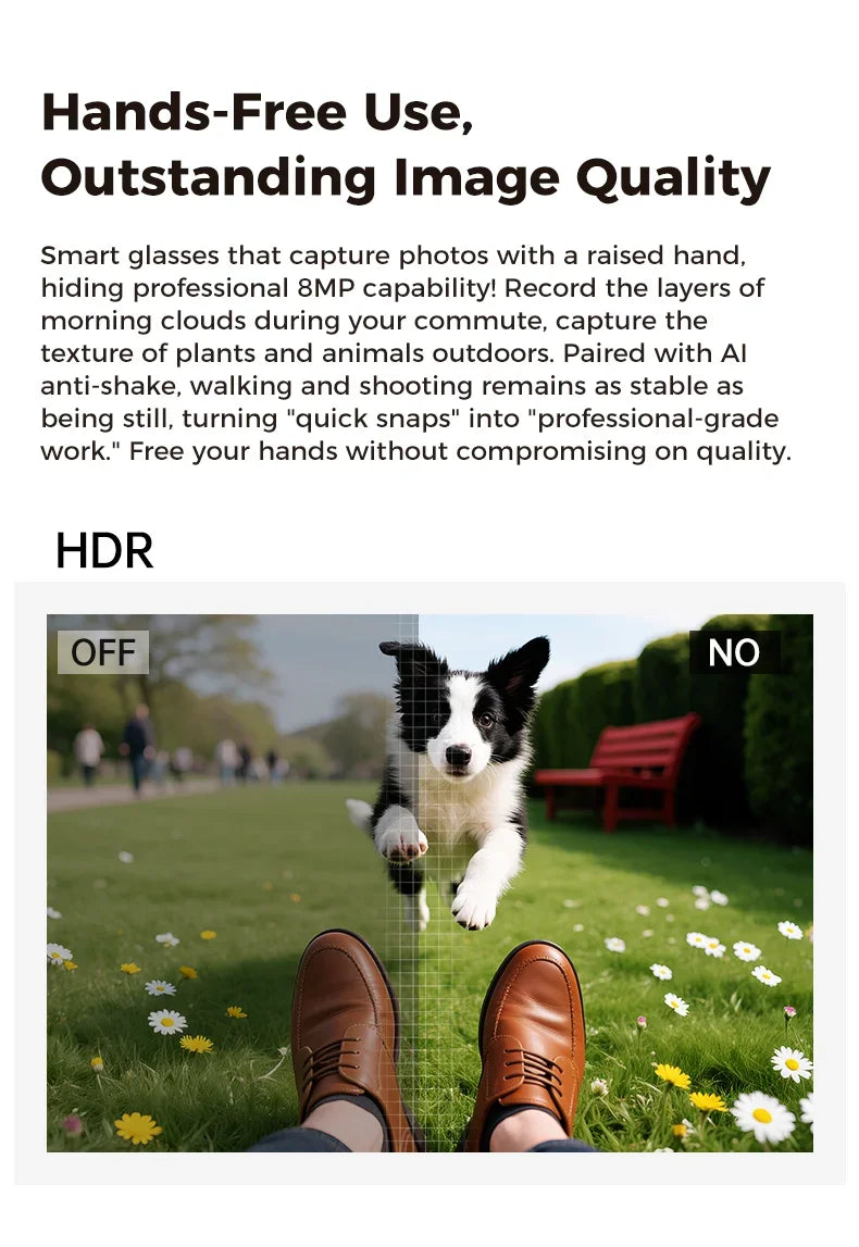 4K AI Smart Glasses with Camera & Translation