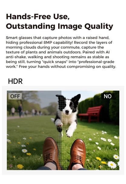 4K AI Smart Glasses with Camera & Translation