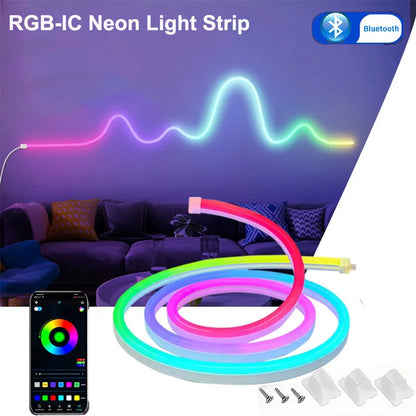 Smart RGB Neon Light Strip (Music Sync & App Control)