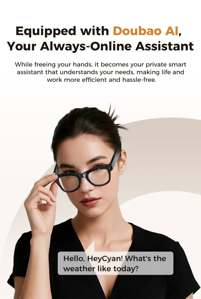 4K AI Smart Glasses with Camera & Translation