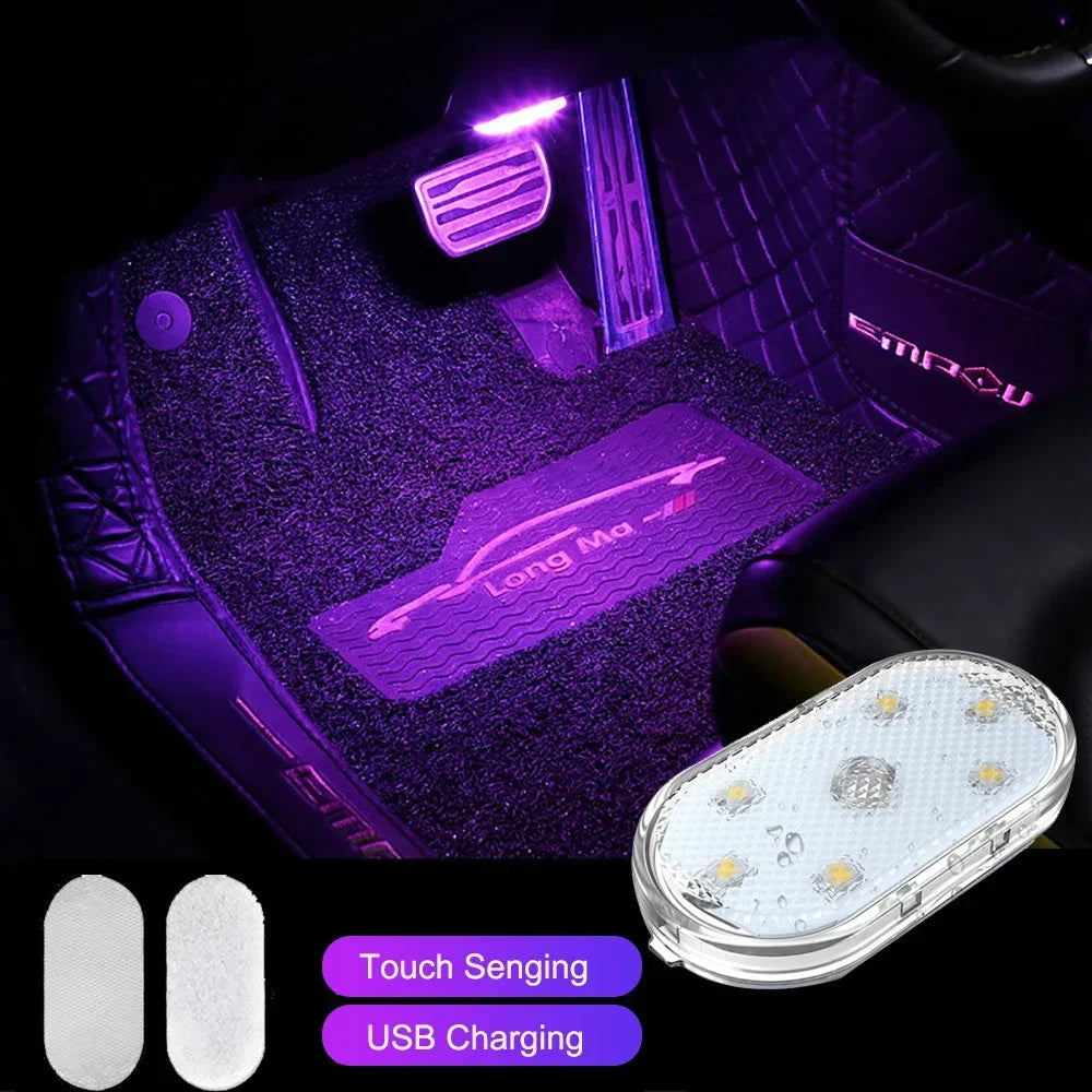 Wireless LED Car Interior Lights – USB Rechargeable