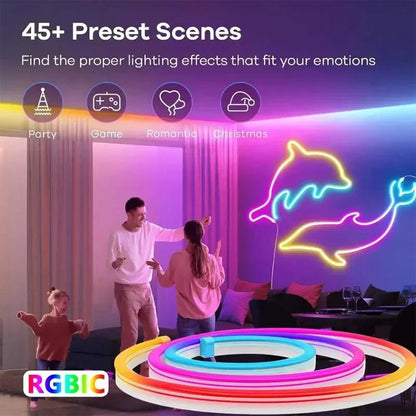 Smart RGB Neon Light Strip (Music Sync & App Control)