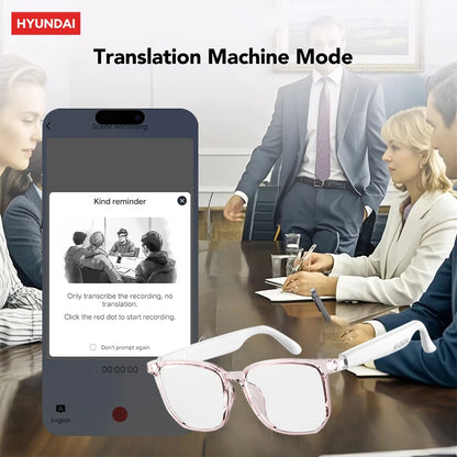 HYUNDAI HY-C8 AI Smart Glasses with Bluetooth Earphones