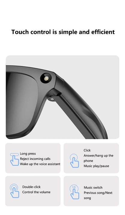 4K AI Smart Glasses with Camera & Bluetooth Calls