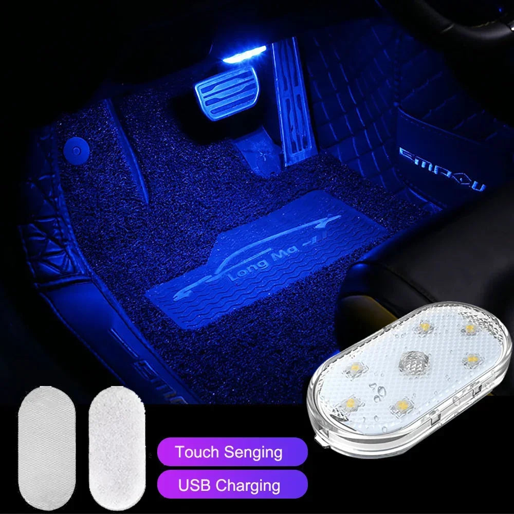 Wireless LED Car Interior Lights – USB Rechargeable