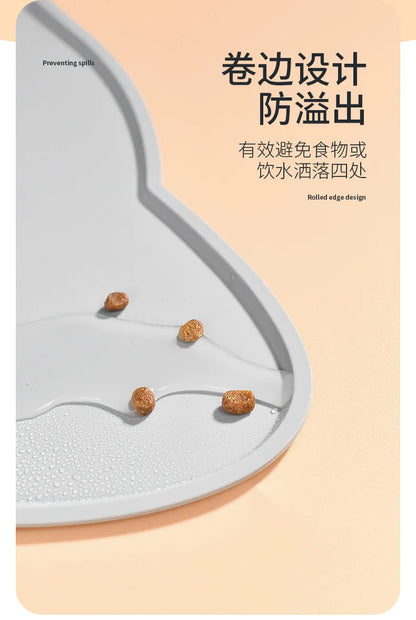 Non-Slip Silicone Pet Food Mat – Leak-Proof