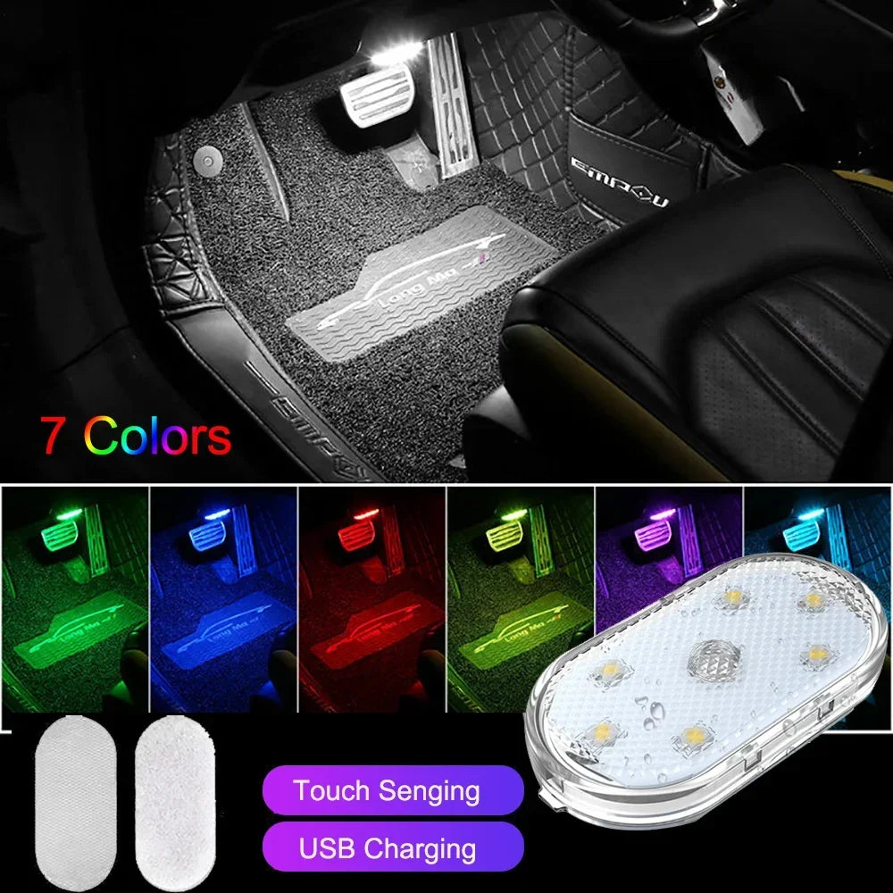 Wireless LED Car Interior Lights – USB Rechargeable