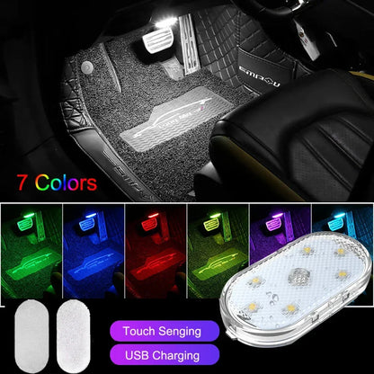 Wireless LED Car Interior Lights – USB Rechargeable