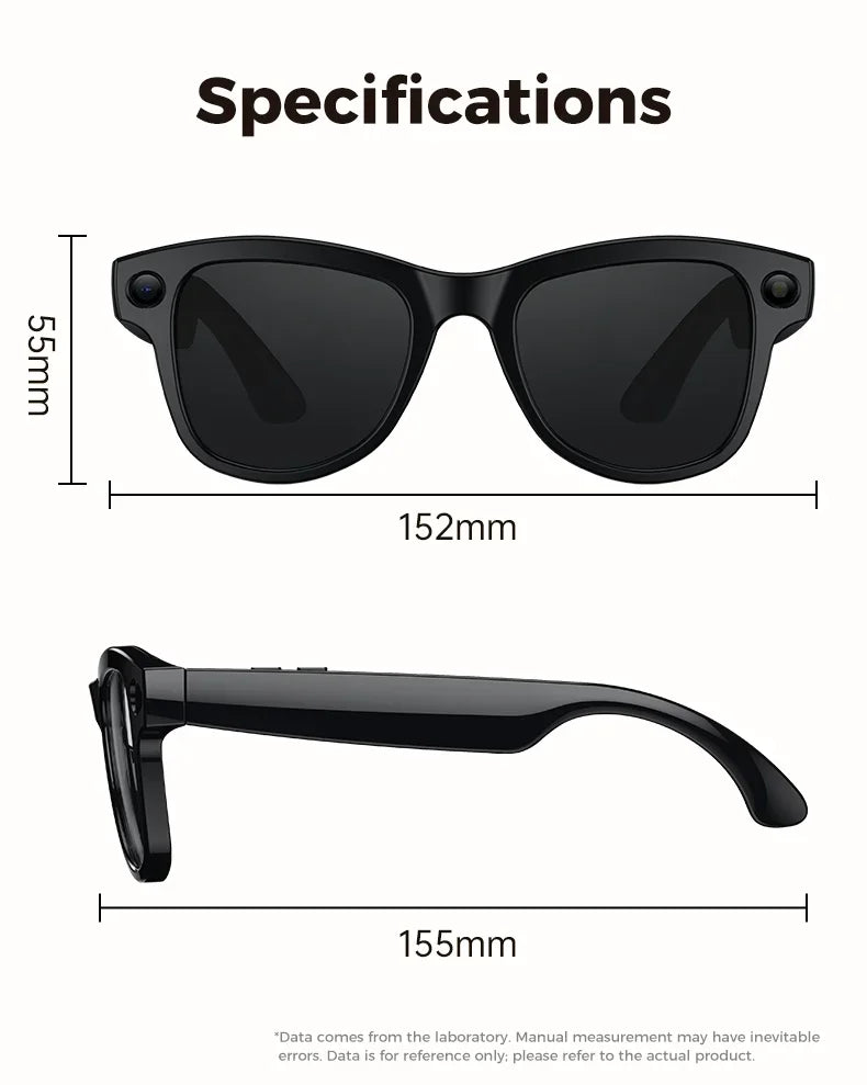 4K AI Smart Glasses with Camera & Translation