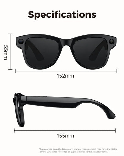4K AI Smart Glasses with Camera & Translation