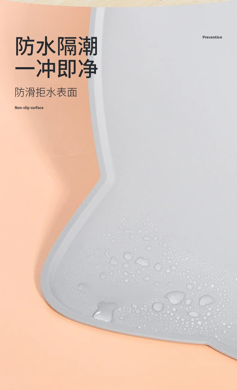 Non-Slip Silicone Pet Food Mat – Leak-Proof