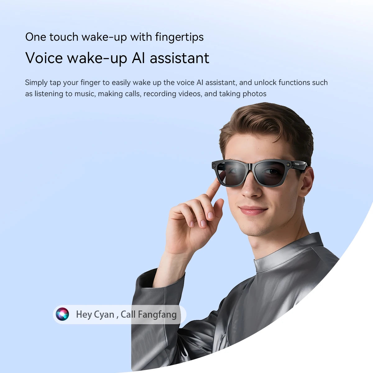 AI Smart Glasses with 2K Camera & Bluetooth Calling