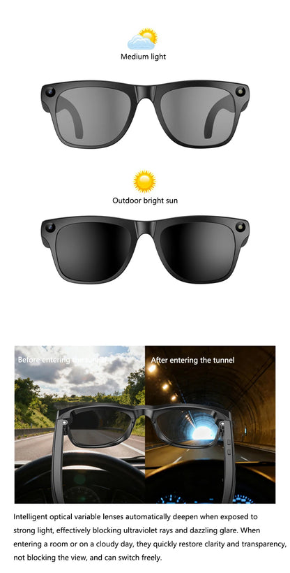 4K AI Smart Glasses with Camera & Bluetooth Calls
