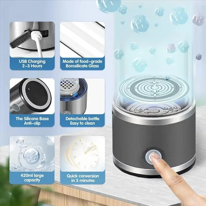Portable Hydrogen Water Bottle – Ionizer for Daily Use