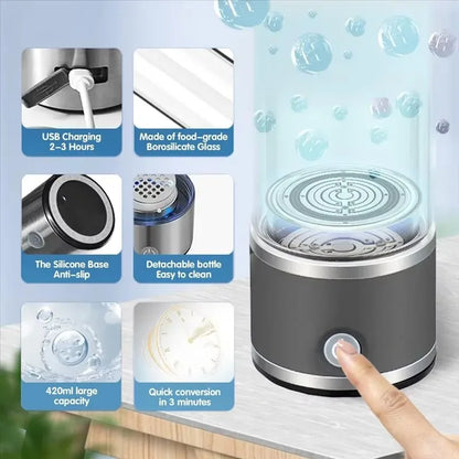 Portable Hydrogen Water Bottle – Ionizer for Daily Use