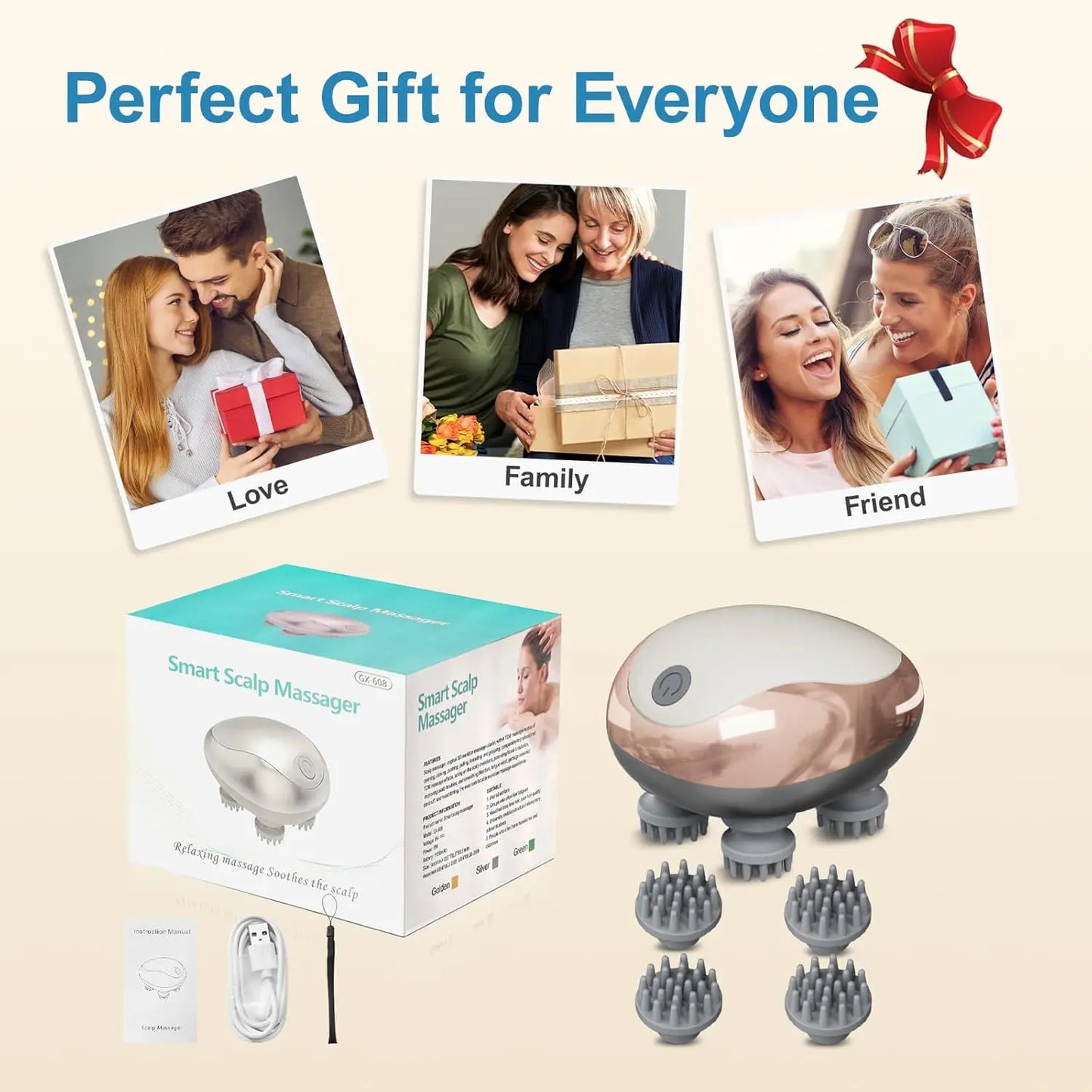 Electric Scalp Massager – Handheld & Portable