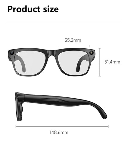 4K AI Smart Glasses with Camera & Bluetooth Calls