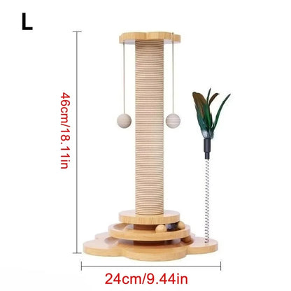 Wooden Cat Turntable Toy – Scratching & Play