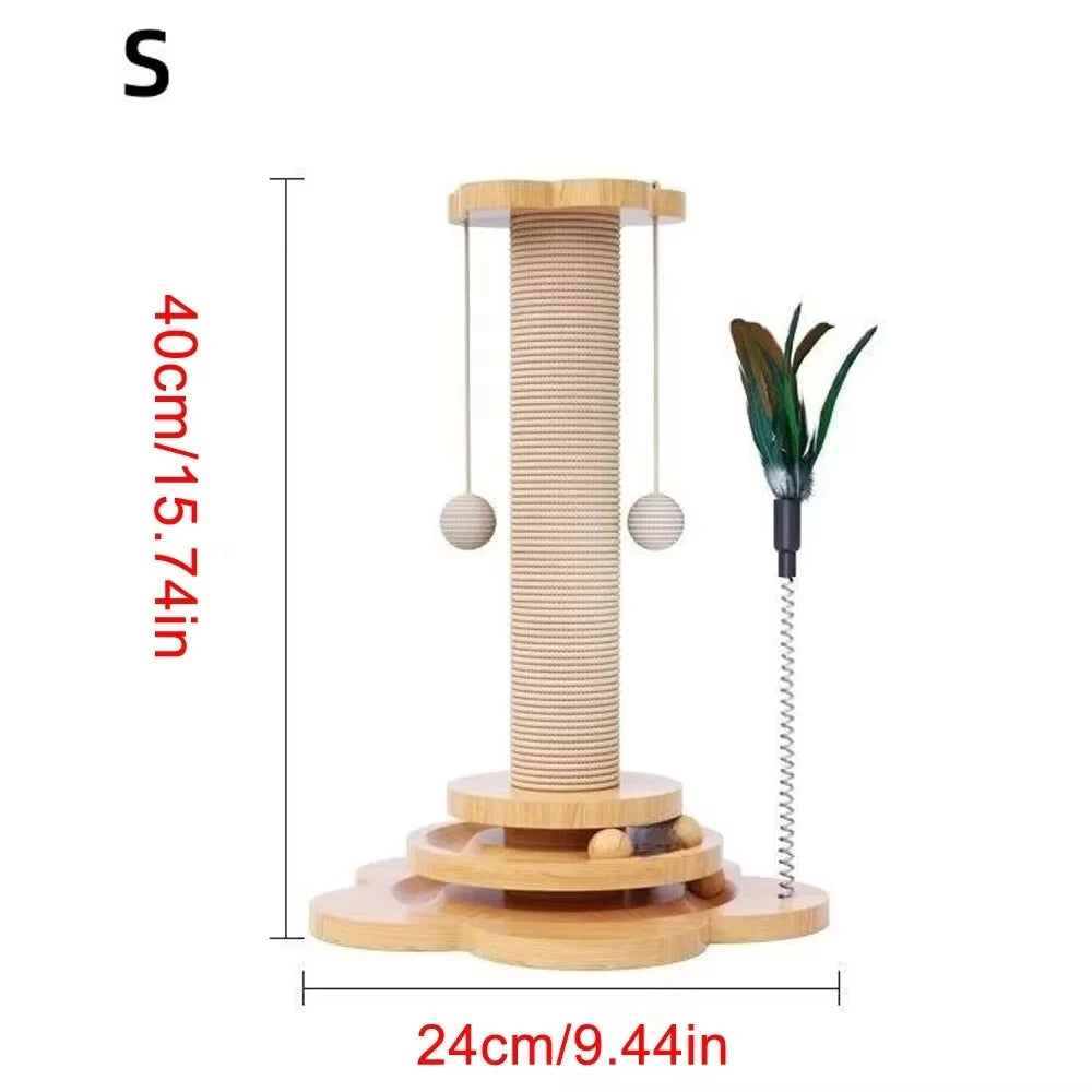 Wooden Cat Turntable Toy – Scratching & Play