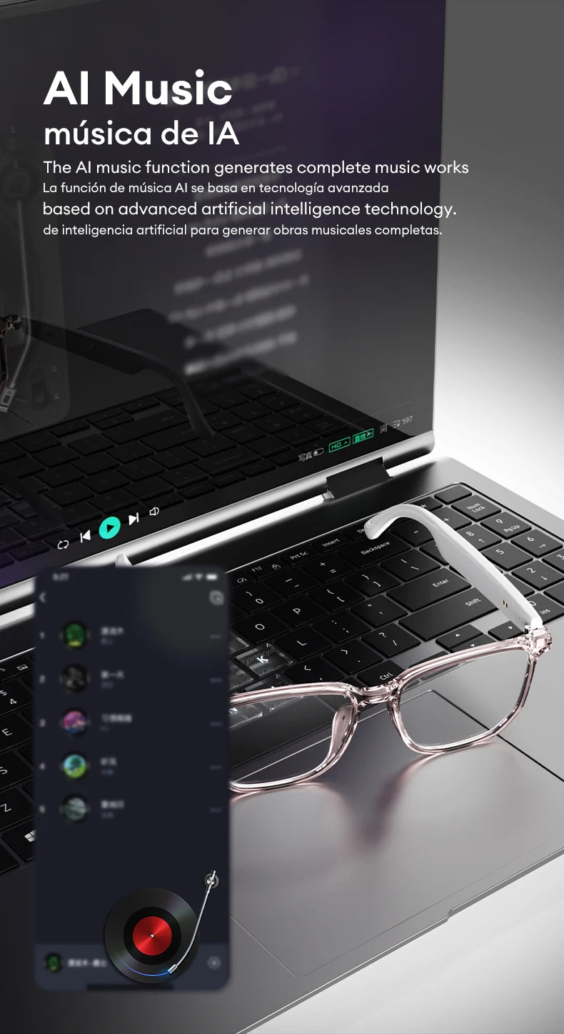 HYUNDAI HY-C8 AI Smart Glasses with Bluetooth Earphones
