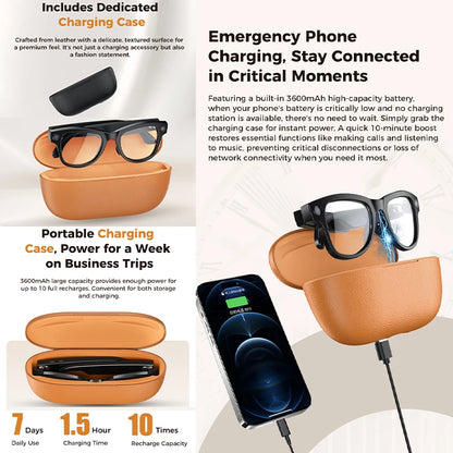 4K AI Smart Glasses with Camera & Translation