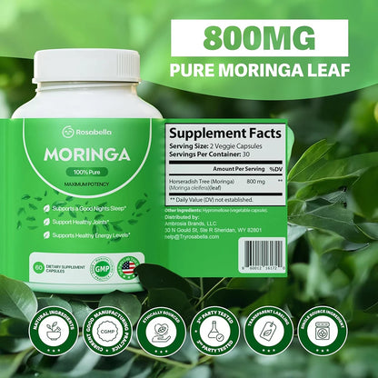 Moringa Capsules – Energy, Skin & Gut Support