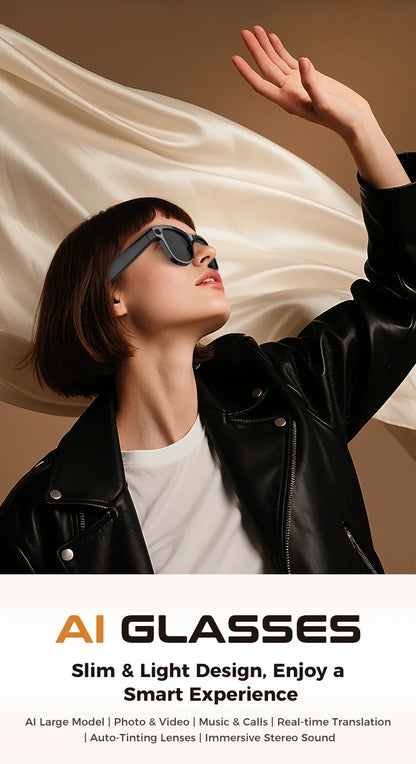 4K AI Smart Glasses with Camera & Translation