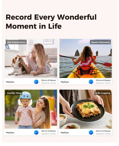 4K AI Smart Glasses with Camera & Translation