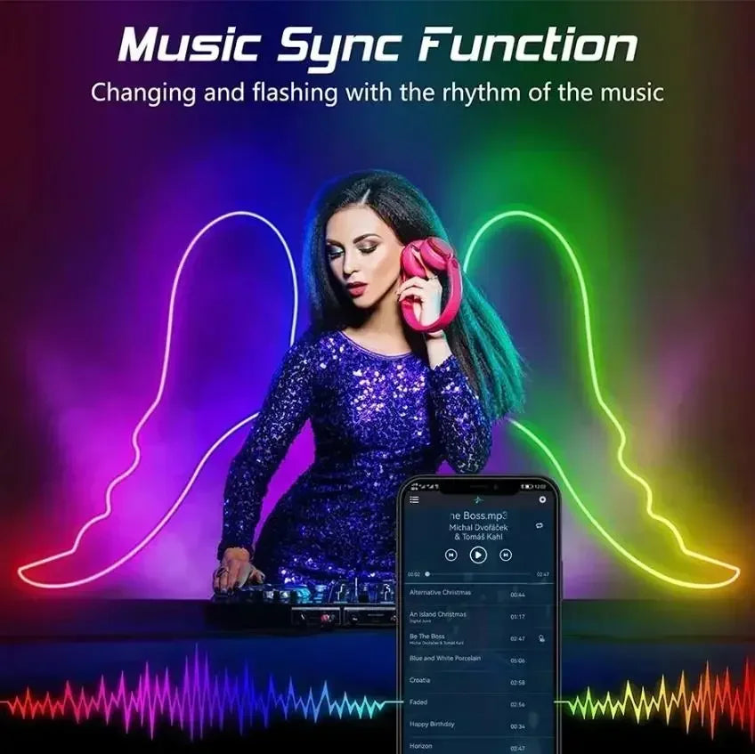 Smart RGB Neon Light Strip (Music Sync & App Control)