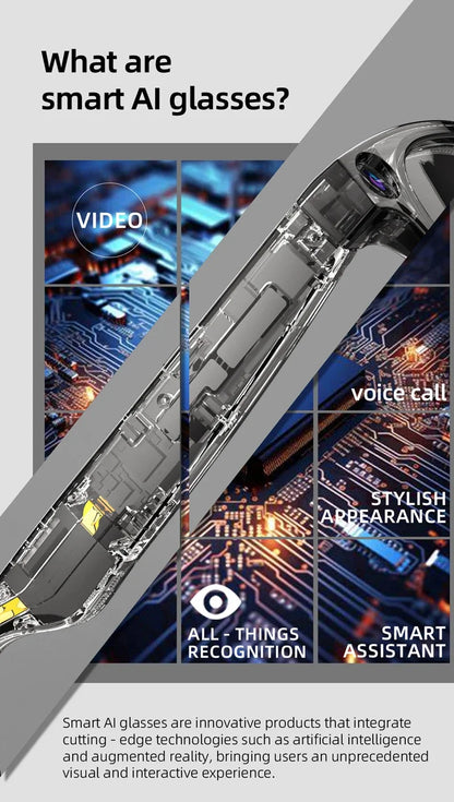 4K AI Smart Glasses with Camera & Bluetooth Calls