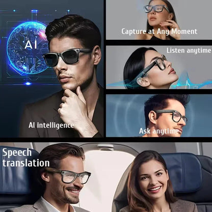 4K AI Smart Glasses with Camera & Bluetooth Calls